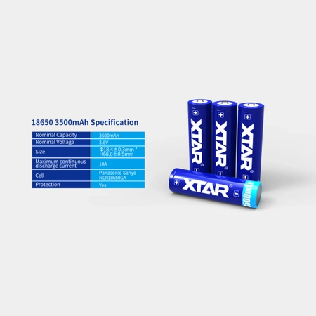 Akumulator Li-Ion 18650 3.6V 3500mAh z zabezpieczeniem, Xtar