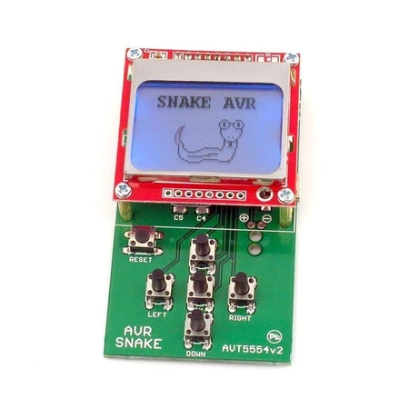 Gra elektroniczna SNAKE AVR - PCB i mikroprocesor do projektu AVT 5554