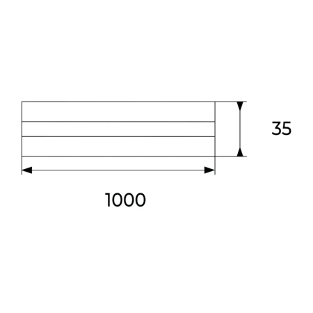 Szynoprzewód 1m - szyna 1-fazowa, biała