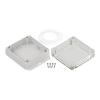 Obudowa hermetyczna ZP120.120.60UJPH, 119,9 × 119,9 × 60 mm, ABS+PC, jasnoszara, z uchem, z przezroczystym wieczkiem, Kradex