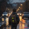 Naklejki odblaskowe fluorescencyjne dla dzieci, buźki, na plecak i kask