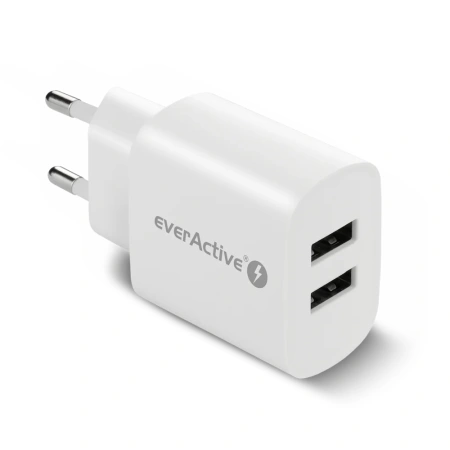 Ładowarka sieciowa everActive SC-220 2xUSB 12W BIAŁA iQ Smart Charging