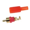Wtyk RCA czerwony, złocony