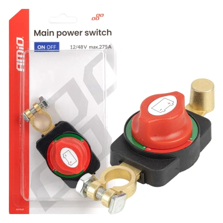 Główny wyłącznik prądu, Hebel akumulatora 12/48V max 275A chwilowo 1000A AMIO 04830