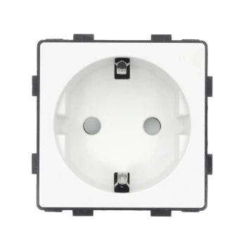 Moduł - gniazdo elektryczne Schuko - biały - Tawoia Glass