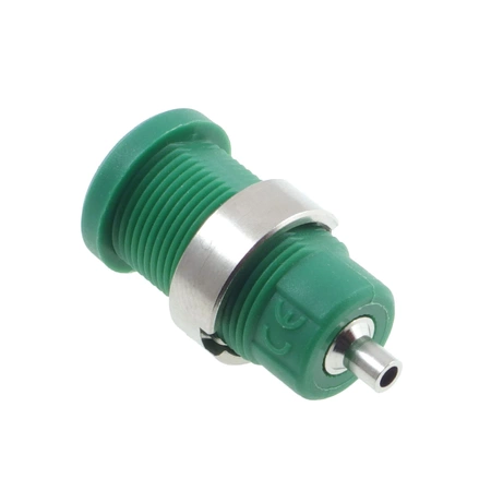 Gniazdo bezpieczne 4mm lutowane tuleja 25A zielone