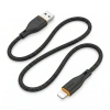 Kabel USB-A - Lightning, 2,4 A, 1 m, czarny, Miccell, MIC-004030