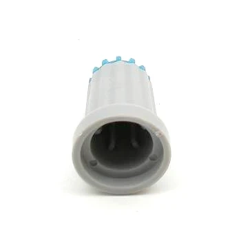 Gałka z kołnierzem, oś 6mm, fi14x19mm, czerwona