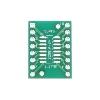 Adapter płytkowy SOP16 / SSOP16 na DIP do prototypowania układów SMD, PU03