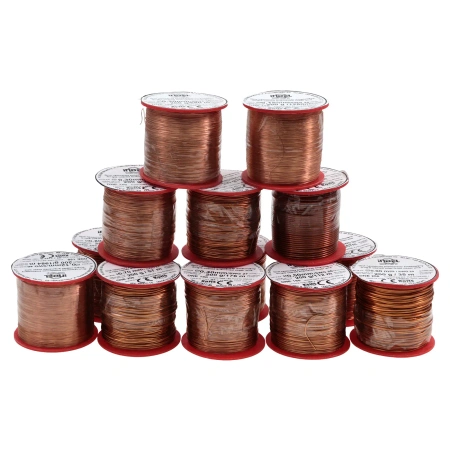 Drut nawojowy emaliowany, 0,15mm, miedź Pure Cu Grade 1, klasa cieplna 155°C, szpulka 200g, ok. 1280m, Indel