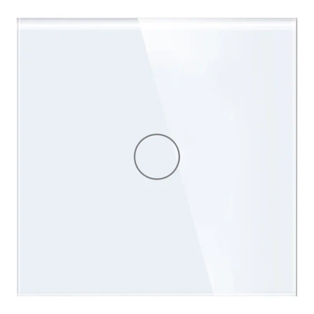 Włącznik czasowy - dotykowy szklany panel biały bez N, podtynkowy - TAWOIA Glass