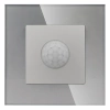 Czujnik ruchu PIR 200W, 60W dla LED - szklana ramka - szary - Tawoia Glass
