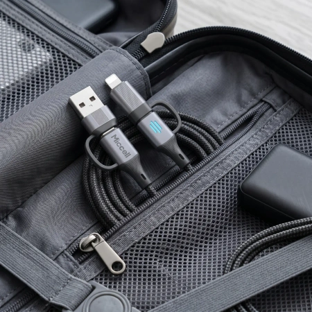 Kabel USB-C - USB-C, 240 W, 1 m, czarny, Miccell, VQ-D145