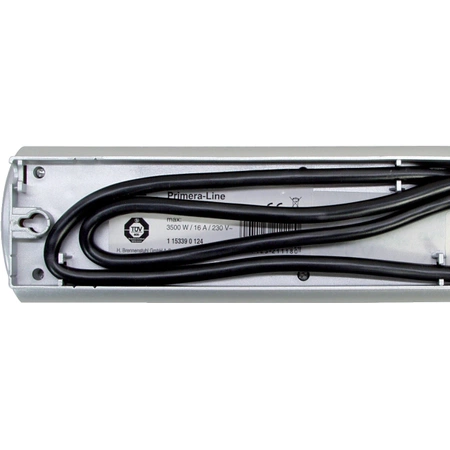 Listwa zasilająca Primera-Line 10 gniazd, 2m, włącznik x2, 3G1.5, srebrny