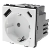 Gniazdo elektryczne Schuko z USB A+C 20W z pomiarem energii (watomierz) WiFi i Bluetooth białe podtynkowe z ramką szklaną - TAWOIA Smart Home