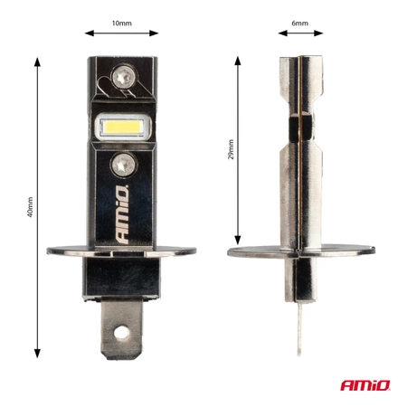 Żarówka samochodowa LED 2szt H3 6000K Canbus 60W AMIO-04113 seria HYBRID