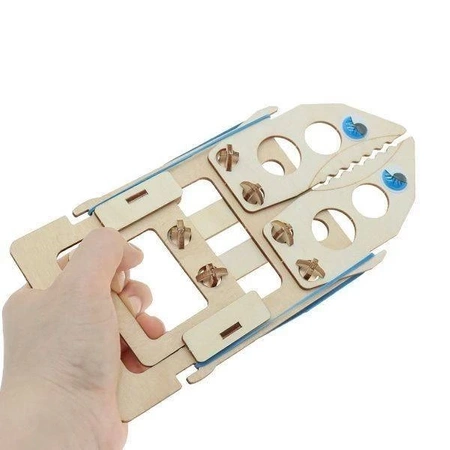 Mechaniczne ramię szczypce - DIY - drewniana zabawka edukacyjna