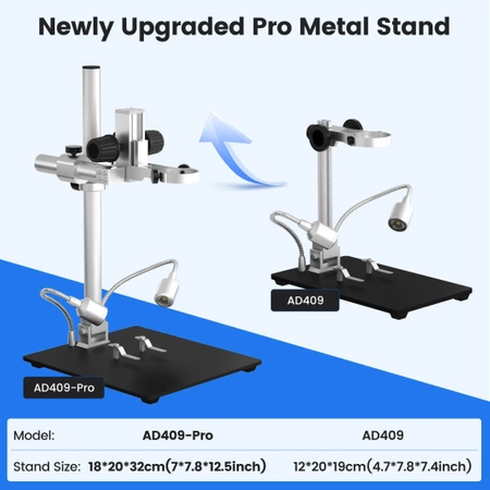 Profesjonalny mikroskop do lutowania SMD i serwisu GSM, ekran IPS 10,1″, HDMI 4K – Andonstar AD409Pro