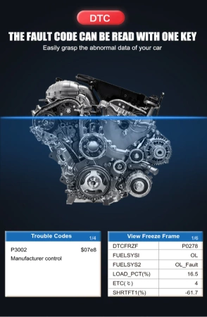 Skaner diagnostyczny OBD II/EOBD, tester samochodowy - NOYAFA NF-S611