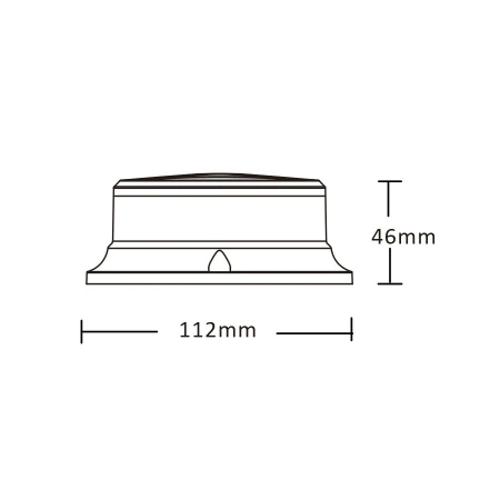 Lampa ostrzegawcza LED do pojazdu, PICO, 27W, 18 LED, światło niebieskie, magnes, R65 R10, 12V/24V, ALR0056