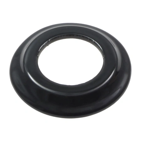 Włącznik światła pojedynczy ceramiczny, okrągły z ramką, podtynkowy czarny Ceramic Loft