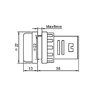 Kontrolka LED żółta - AD16-22DS - lampka sygnalizacyjna