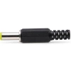 Wtyk zasilający DC 2,1/5,5/14 mm prosty, na kabel, wzmocniony HQ