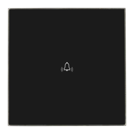 Włącznik dotykowy szklany dzwonkowy 300W - czarny - Tawoia Glass