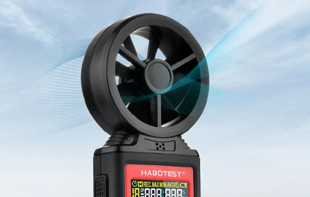 Cyfrowy anemometr miernik prędkości wiatru Habotest HT625B, USB