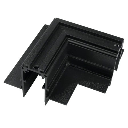 Łącznik kątowy do szyny magnetycznej poziomy podtynkowy czarny M-LINE