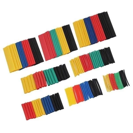 Zestaw rurek termokurczliwych silikonowych 328 szt., średnice 1-14 mm, odcinki 40 i 80 mm, HST-328