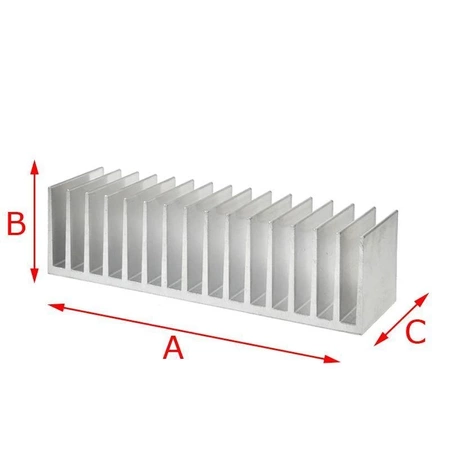 Radiator A6023 190x50x50mm, 1.2K/W