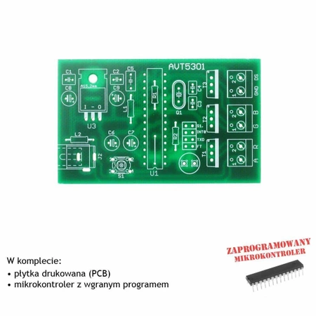 Wskaźnik komfortu cieplnego, PCB i mikroprocesor do projektu AVT5301