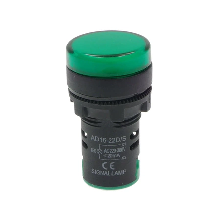 Kontrolka LED zielona - AD16-22DS - lampka sygnalizacyjna