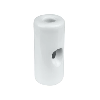 Uchwyt kabla ceramiczny 20x45mm, natynkowy biały Ceramic Loft