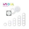 Ramka potrójna, plastikowa, owalna, biała, Soul/Oval