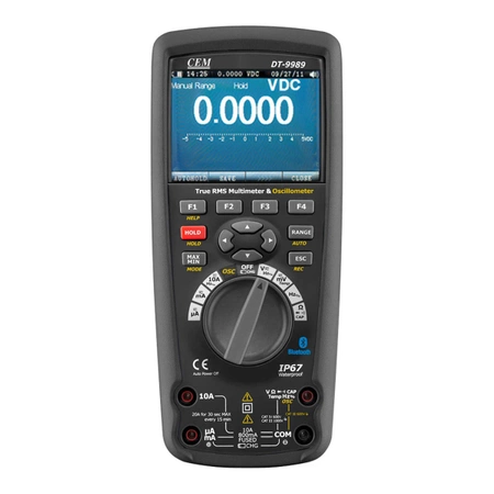 Miernik 50000 [V, A, om, F, Hz, temp] TRMS z oscyloskopem 10MHz, Bluetooth, CEM DT9989