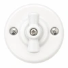 Włącznik pojedynczy obrotowy okrągły biały ceramiczny natynkowy - Ceramic Classic Loft