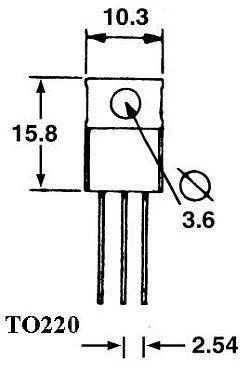 Triak BT136-600, 600 V, 4 A, IGT 35–70 mA, TO-220, zamiennik KT207/500
