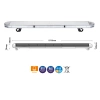 Belka ostrzegawcza LED na dach pojazdu, 151 cm, 110W, 312 LED, światło pomarańczowe, śruby, TA2, BLK0024-2