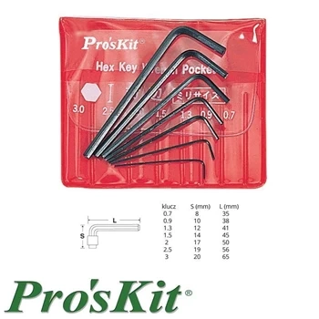 Zestaw kluczy imbus 0.7 - 3mm, 8PK-022 Proskit