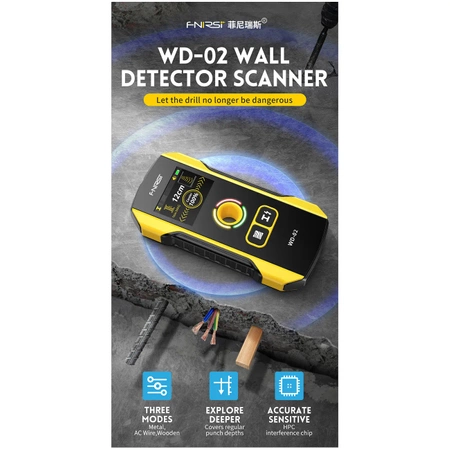 Wykrywacz ukrytych przewodów, metali i drewna w ścianach, FNIRSI WD-02