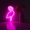 Neon LED "flaming", dekoracja LED 15x28,5cm zasilanie z baterii lub USB