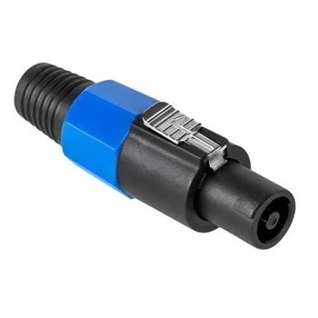 Wtyk SpeakOn M, 4 piny, głośnikowy, znacznik niebieski