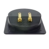 Terminal głośnikowy 2-pin 80 × 80 mm, zaciski zakręcane i bananowe