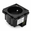 Gniazdko elektryczne z uziemieniem z USB A+C 20W czarne podtynkowe (moduł bez ramki) - TAWOIA GLASS