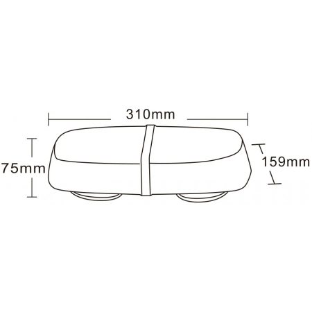 Belka ostrzegawcza LED pomarańczowa 31x16x7cm R65 R10