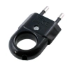 Wtyk sieciowy płaski, 2.5A 250V, z uchwytem, czarny