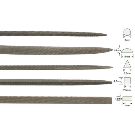 Zestaw pilników precyzyjnych 5szt, Proskit 8PK-605A