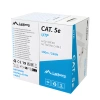 Przewód LAN UTP kat.5e drut CU szary, Fluke Passed Lanberg, 100m